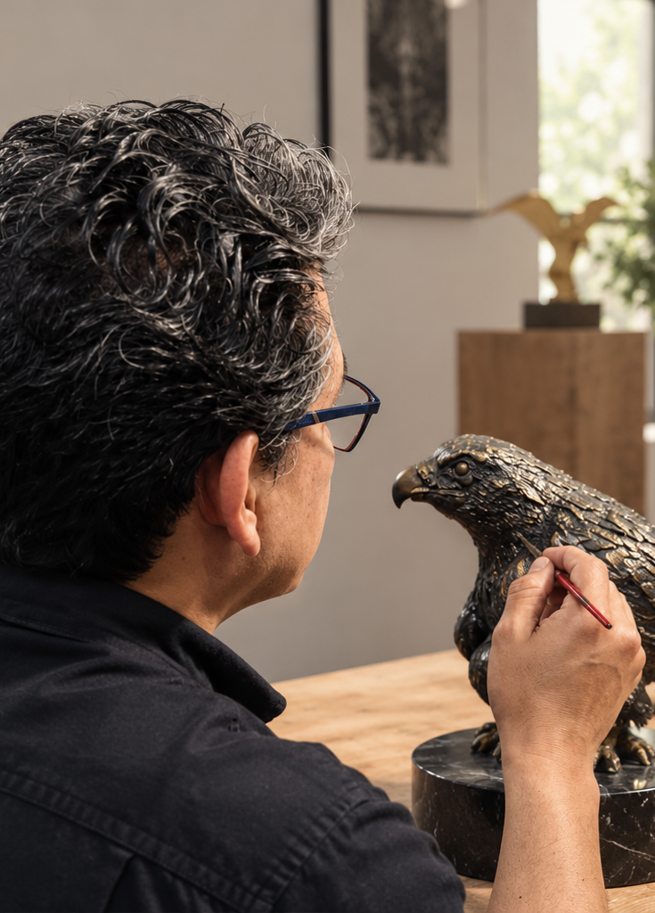 sculptor’s quiet craftsmanship